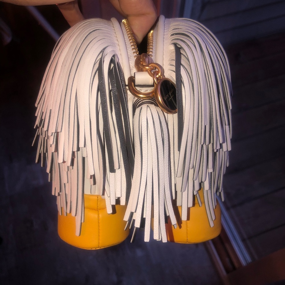 SOLD - Showdog Fringed 3D Shaggy Dog Crossbody by Kate Spade - Picture 6 of 13